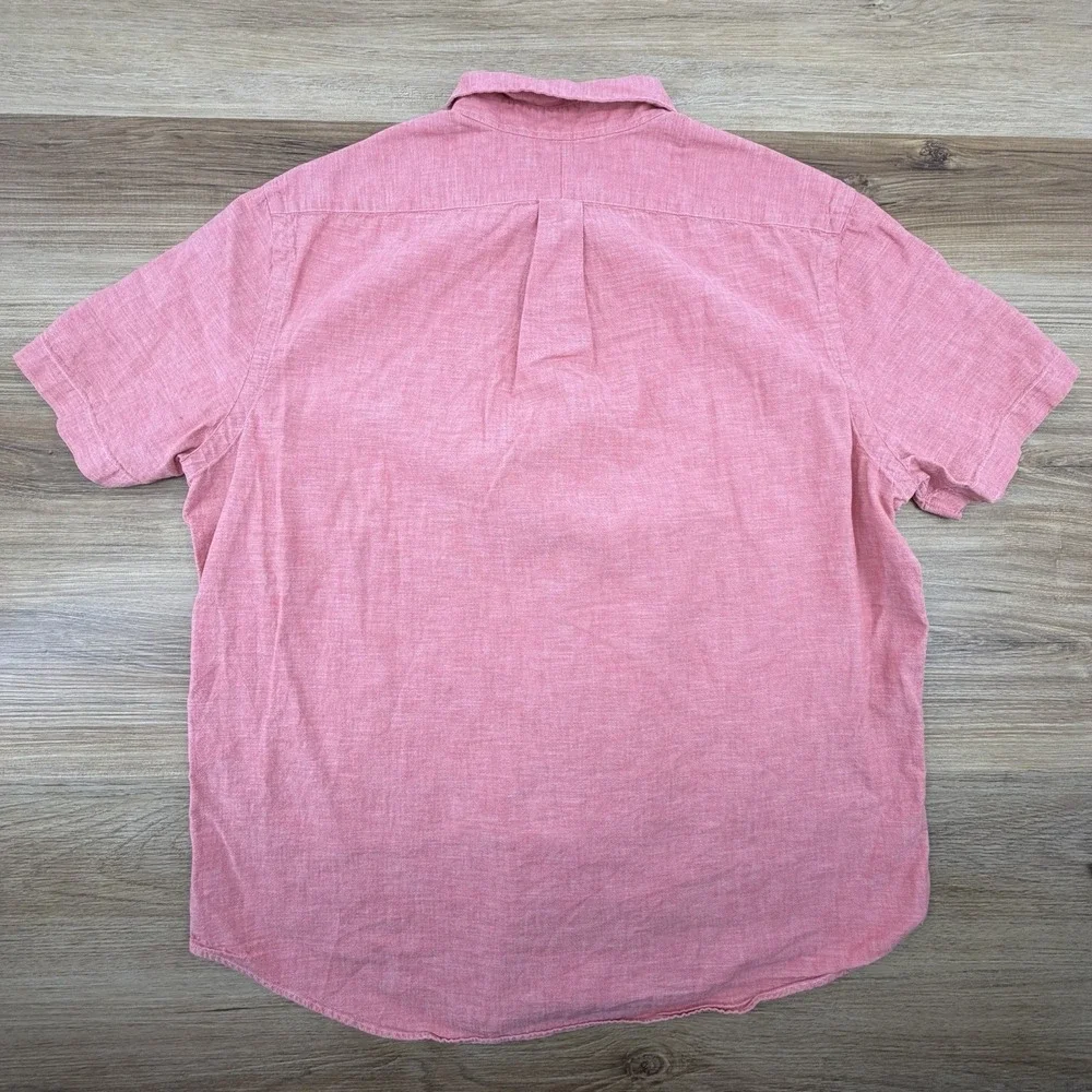 Ralph Lauren Shirt XL Classic Fit Red‎ Check Short Sleeve Button Down Pony
